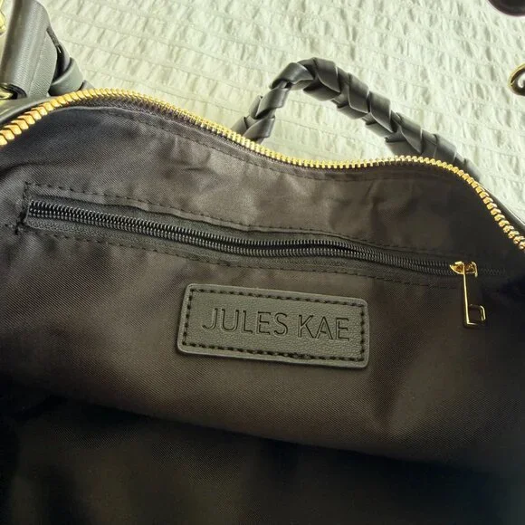 NWT Jules Kae shoulder/crossbody/hobo bag in black vegan leather - Picture 7 of 12